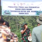 Kodim Ngawi Laksanakan Penanaman Pohon Dan Penghijauan Di Kawasan Hutan Desa Krandegan