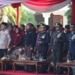 Dandim Ngawi Bersama Jajaran Forkopimda Hadiri Upacara HUT Kabupaten Ngawi Ke 666