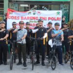 Soliditas TNI-Polri di Magetan, Kapolres dan Dandim Gelar Gowes Kamtibmas Cooling System Jelang Pilkada 2024