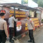 Polisi Siagakan Personel 24 Jam Pengamanan Gudang Logistik KPU Kota Madiun