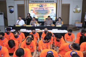 Polrestabes Surabaya Berhasil Ungkap Jaringan Narkoba, 16 Kg Sabu Disita