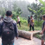 Sigap, Polisi bersama Warga Tangani Longsor di Ponorogo, Jalur Ngrayun-Jajar Kembali Lancar