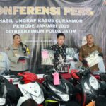 Polda Jatim Berhasil Ungkap Jaringan Curanmor Lintas Kota, Amankan 134 Ranmor