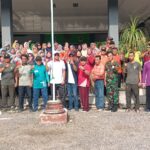 Pos Koramil Gerih dan Forkopimcam Gelar Senam JUSSEGAR Bersama Lintas Sektoral