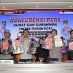 Kapolres dan Kasatreskrim Polresta Madiun Ungkap Kasus Curanmor 19 TKP Dan Pencurian Brangkas