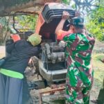 Pastikan Layak Pakai, Babinsa Koramil 12/Mantingan Cek Kondisi Alsintan 